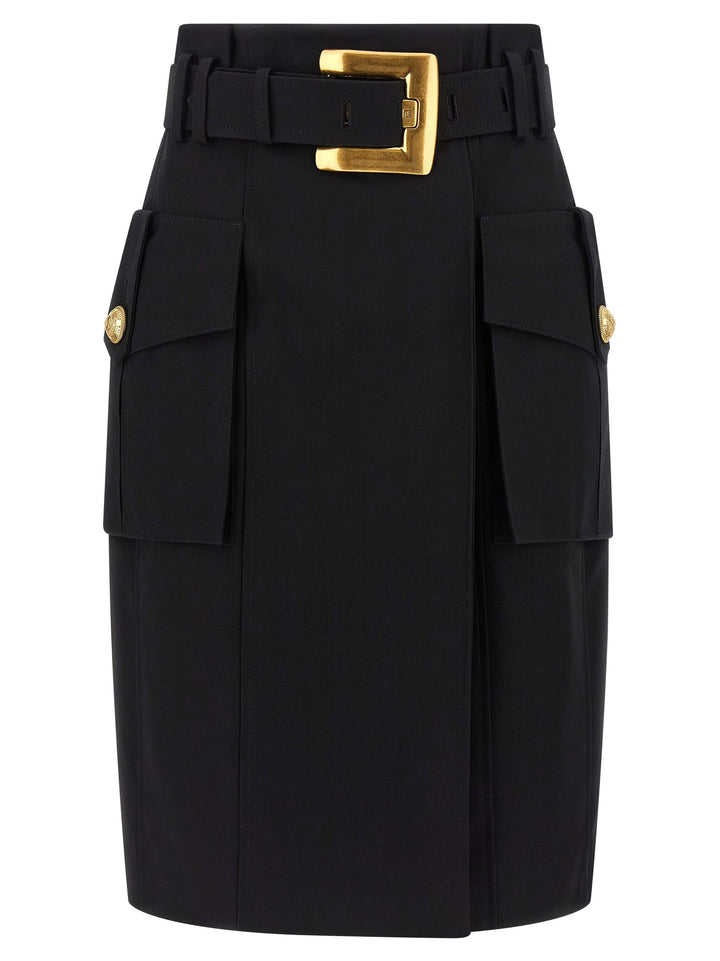 Balmain Wrap Skirt Skirts - Black | 053b0e8752fe057b7d866bc9866650b58a89a7a4