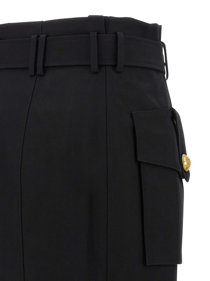 Balmain Wrap Skirt Skirts - Black | d6ea42df49726eaacf46a5416d5569effd9f37c7