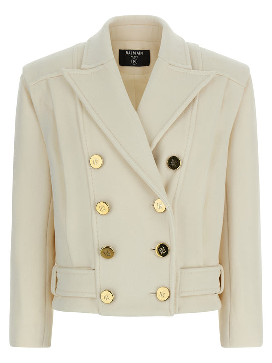 Double-Breasted Coat Coats And Trench Coats White