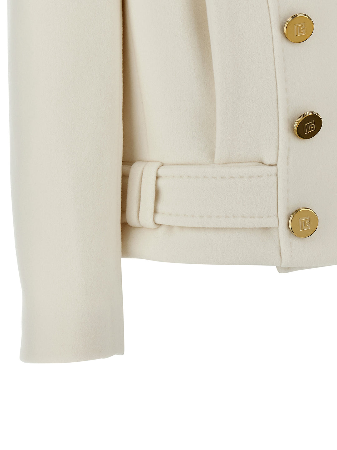 Balmain Double-Breasted Coat Coats and Trench Coats - White | 0665322af0f230344b9d18ece6d916d945b8a318