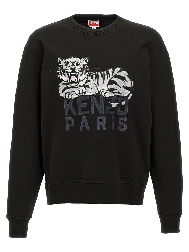 Happy Tiger Sweatshirt Black