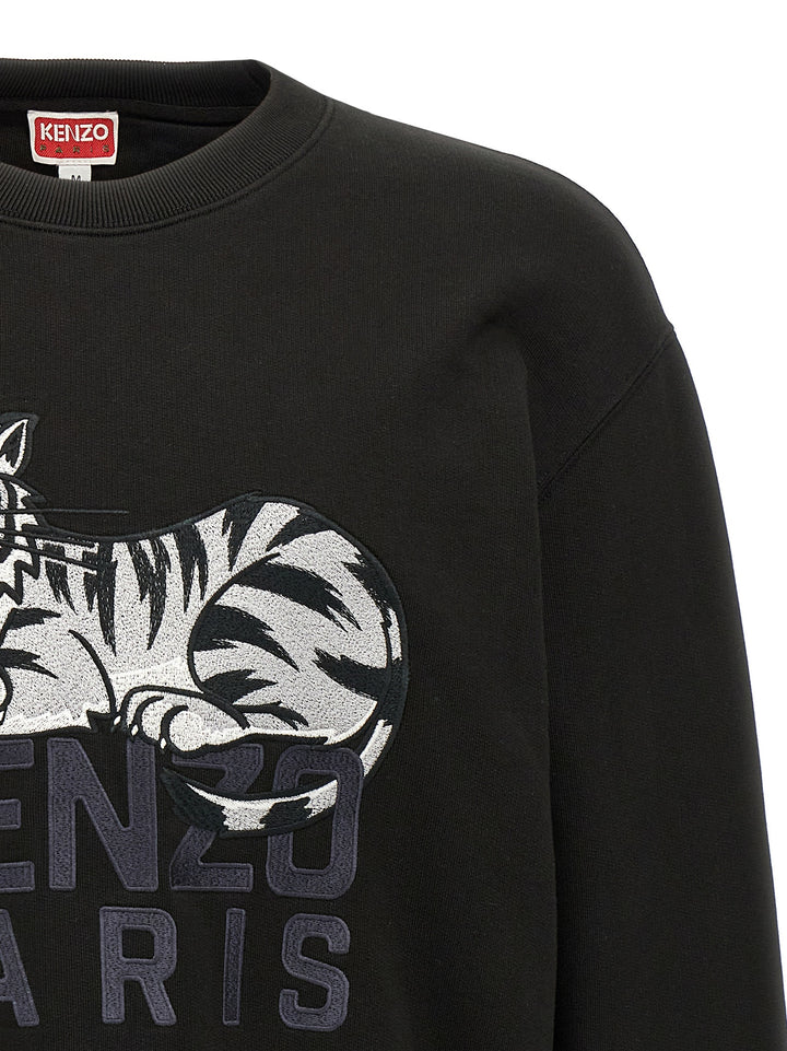 Happy Tiger Sweatshirt Black