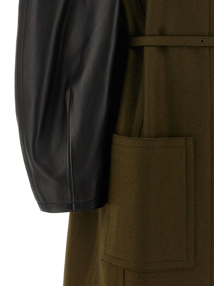 Fendi Wool Felt Coats and Trench Coats - Green | c59940aadf81a9fd1684d17b0dc09801ae1521f6