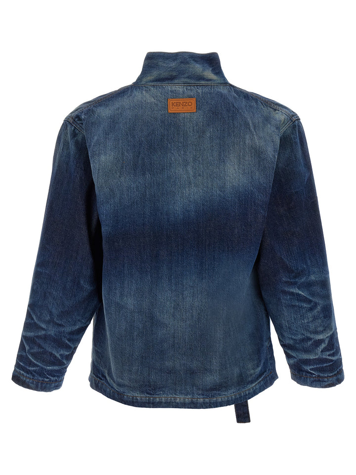 Kenzo Kimono Jacket Puffer Jackets - Blue | 34cea10d43a3e3f45c65b9d4a5bee54b7a3d03e3