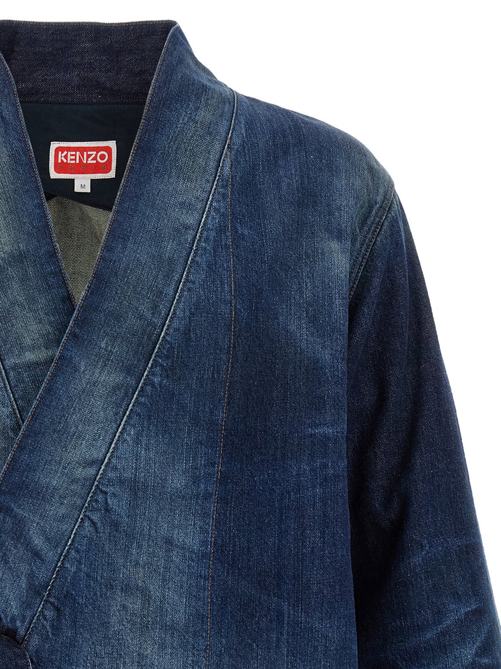 Kenzo Kimono Jacket Puffer Jackets - Blue | 8ac352805baf9e6d2268f3a9e71353d282225c92
