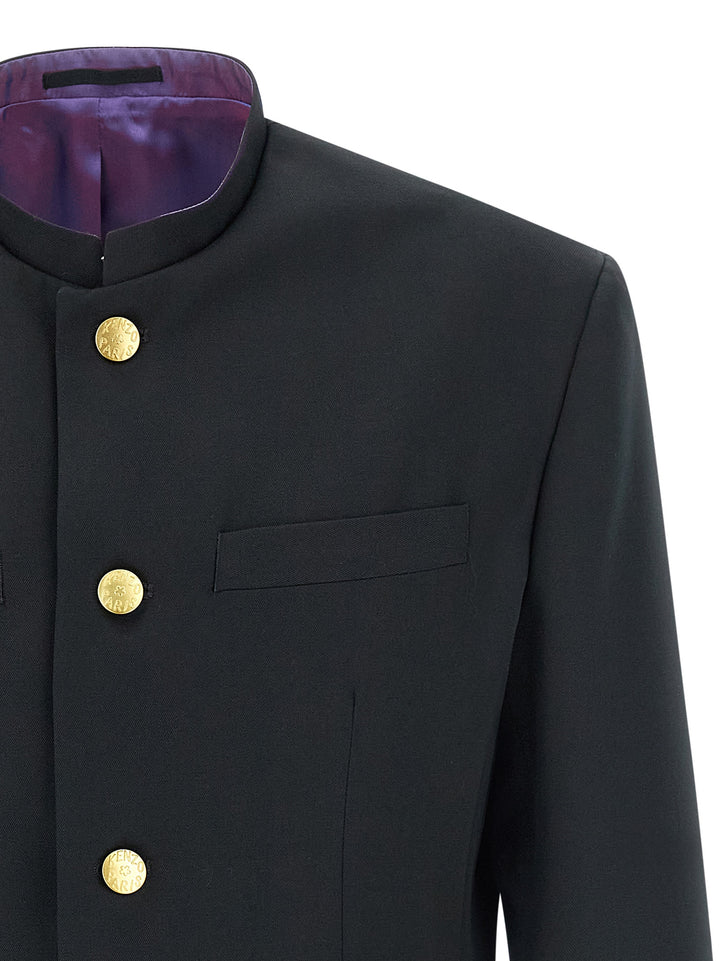 Kenzo School Boy Puffer Jackets - Black | 561384448a1b218b7bf2c5766013bfc47329a7b6