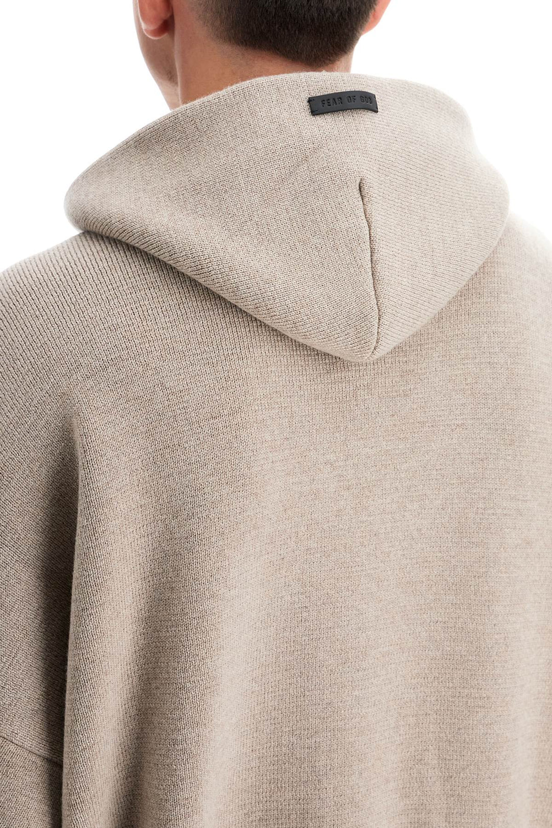 Hooded Knit Sweatshirt With