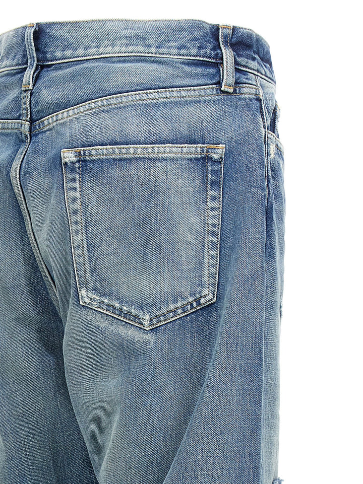 Straight 5 Pocket Jeans Blue