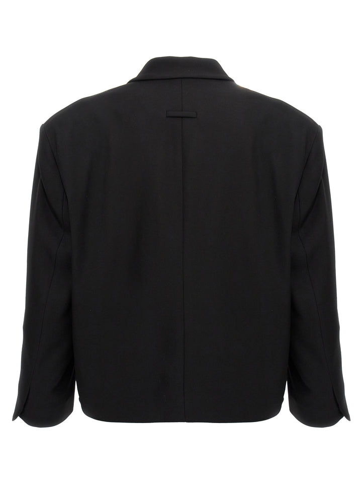 Cropped Relaxed Blazer Black