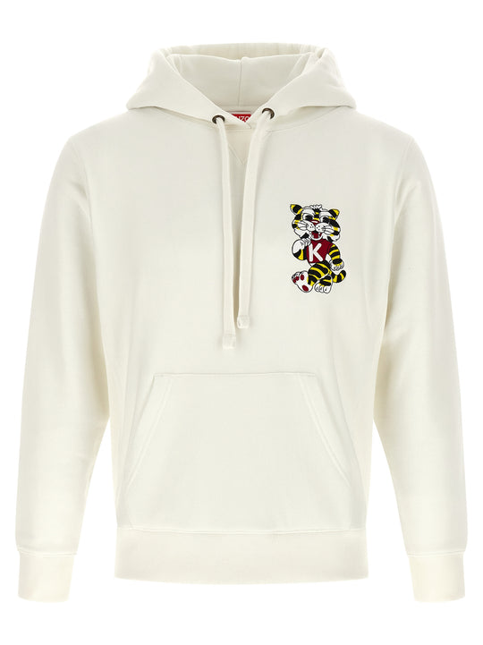Wild Tiger Embroidered Sweatshirt White