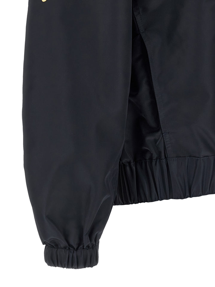 Kenzo Badges Collarless Puffer Jackets - Blue | df37e26247e36f85b0766c00721202339af0eae6