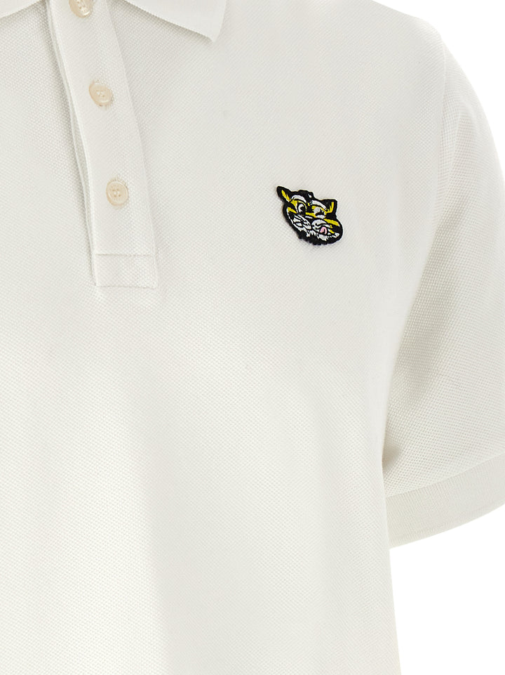 Kenzo Wild Tiger Gots Polo - White | e53632ea72977f0c686e9421087c9ce67b9e277f