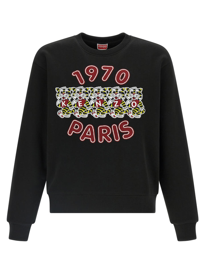 Kenzo Wild Tiger Embroidered Sweatshirt - Black | 77a81943b0d727e6ba9e345ce7783444c704f3cb