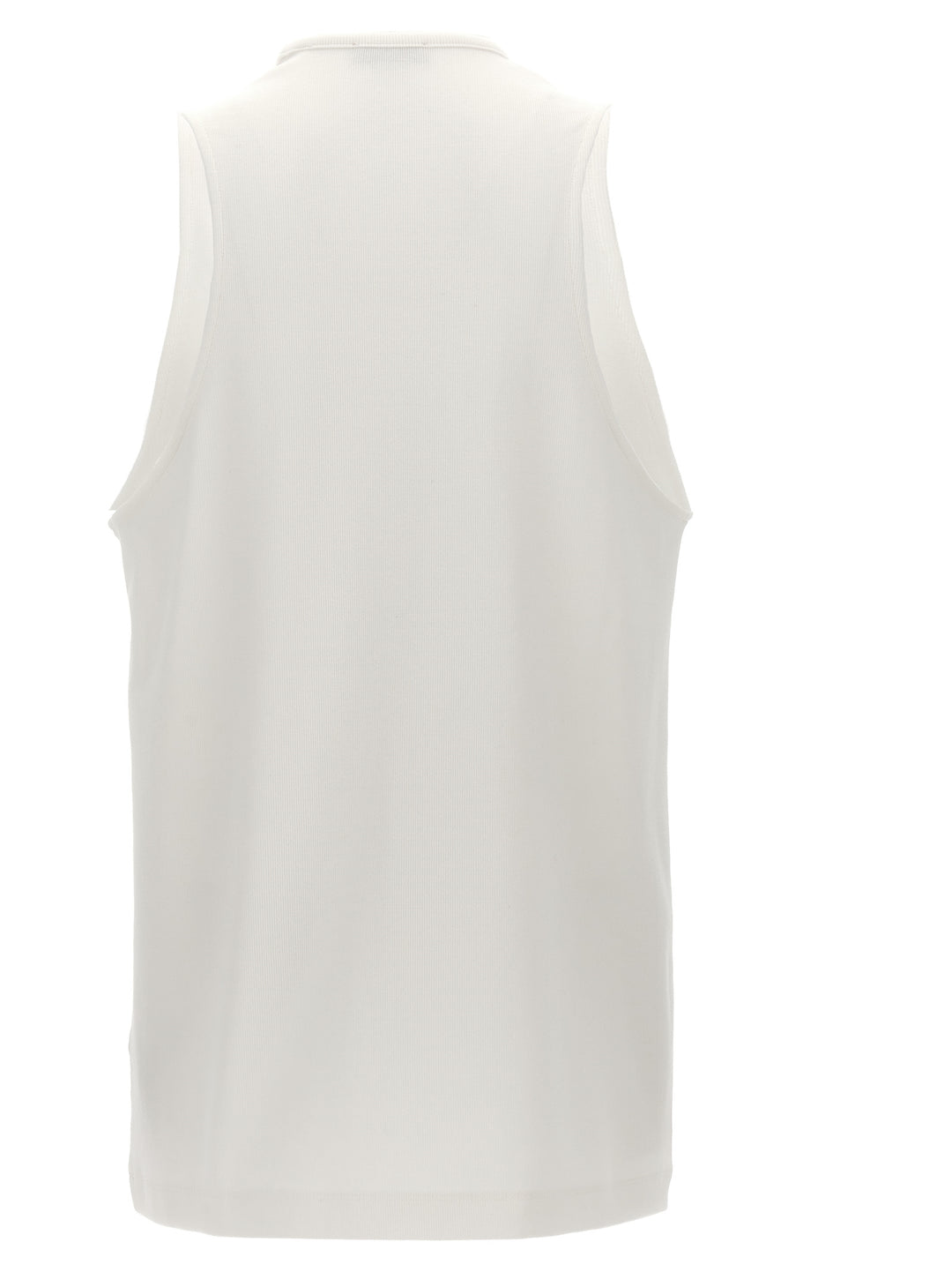 Leather Logo Patch Tank Top Tops White