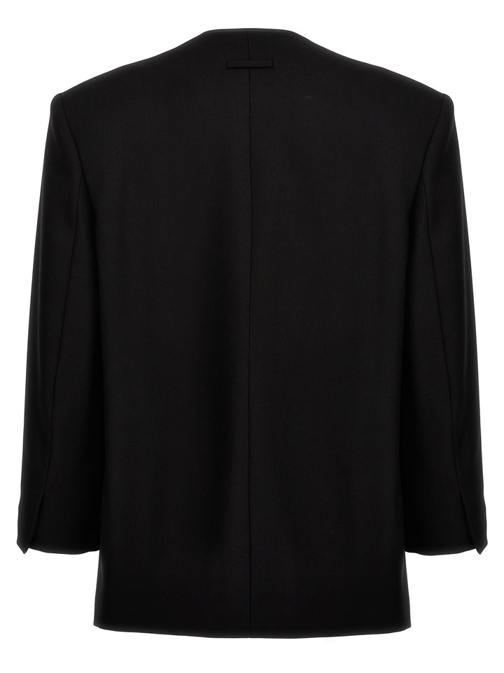 Lapeless Suit Blazer Black