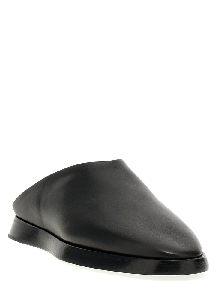 Backless Flat Shoes Black