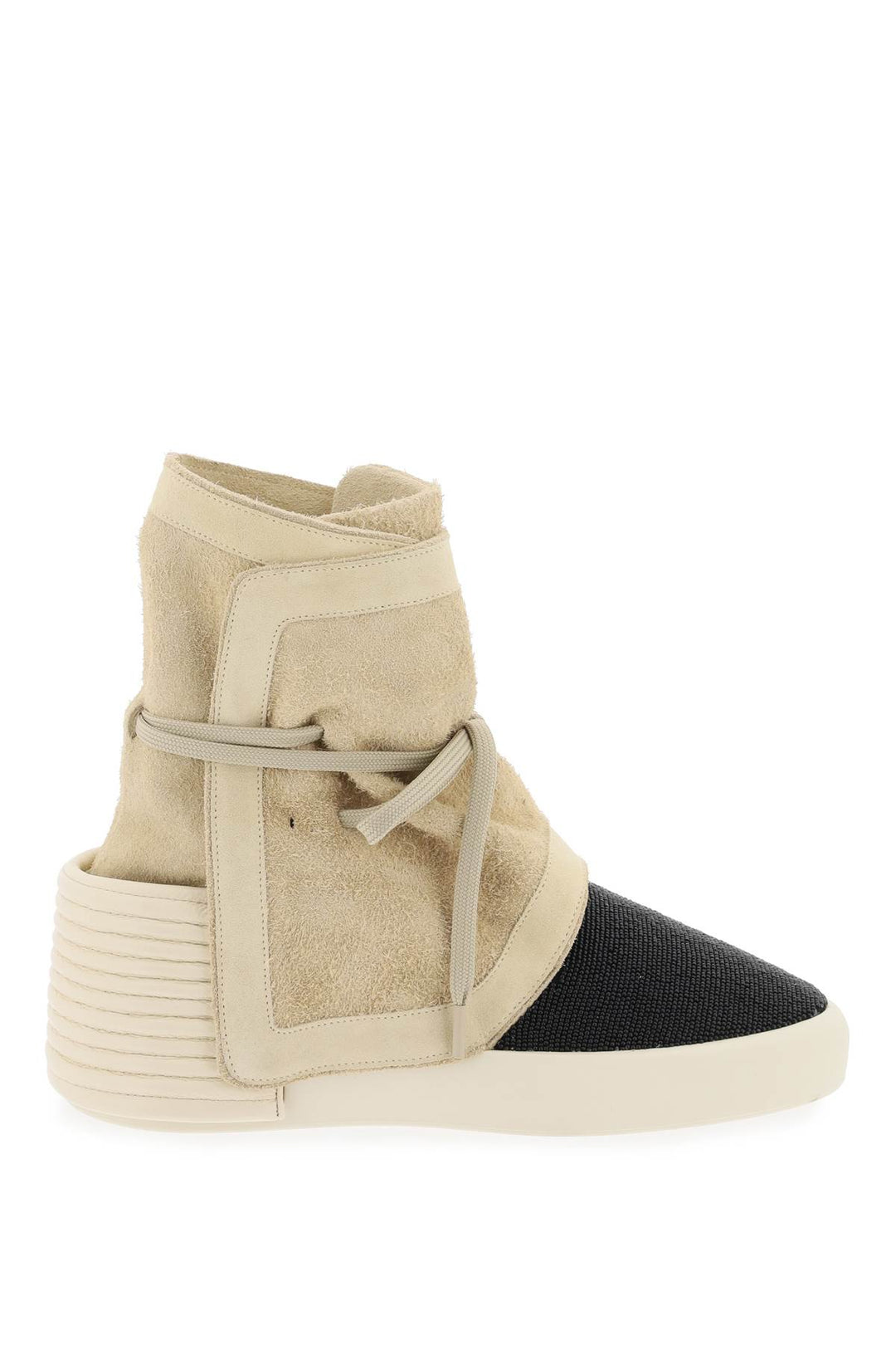 Sneakers Moc High In Pelle Scamosciata E Perline