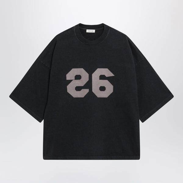 T-Shirt 26 In Heavy Cotton Jersey In Black