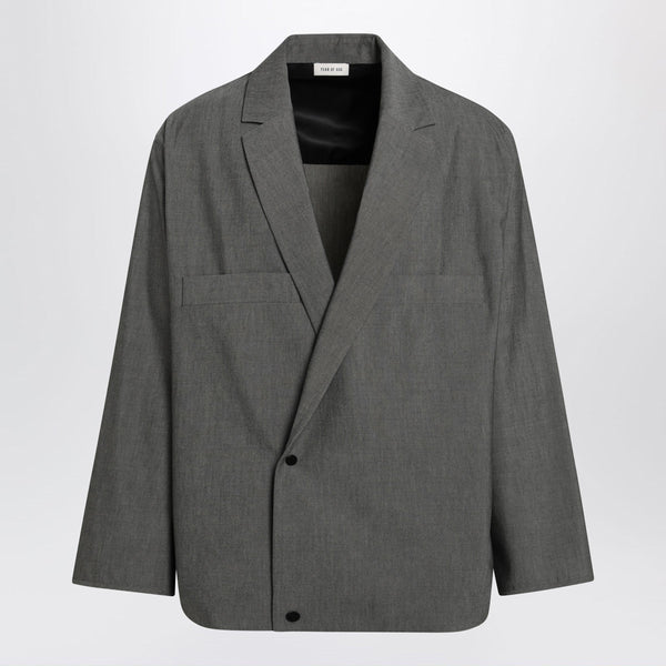 Double-Breasted Overshirt In Wool Blend