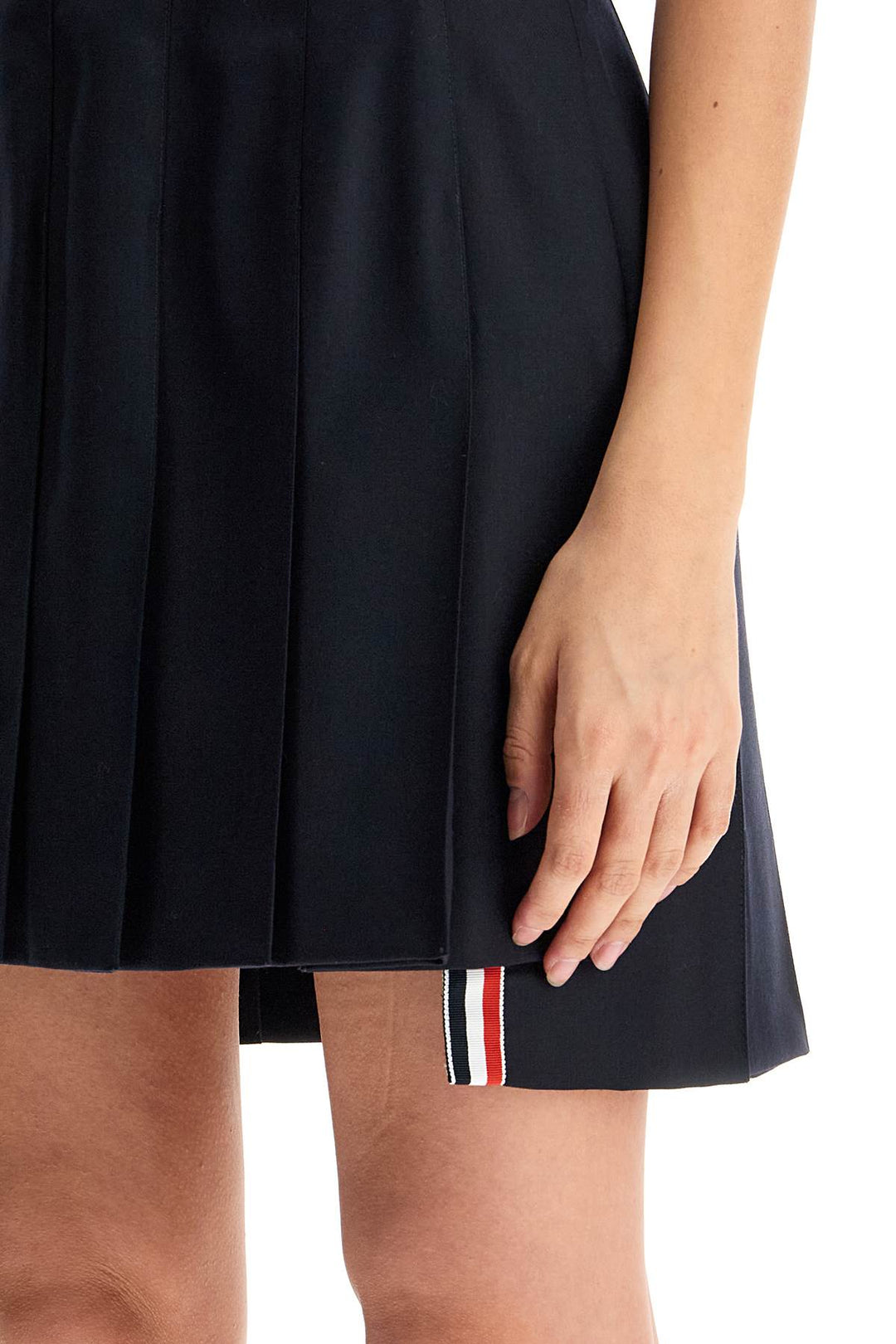 Wool Pleated Mini Skirt