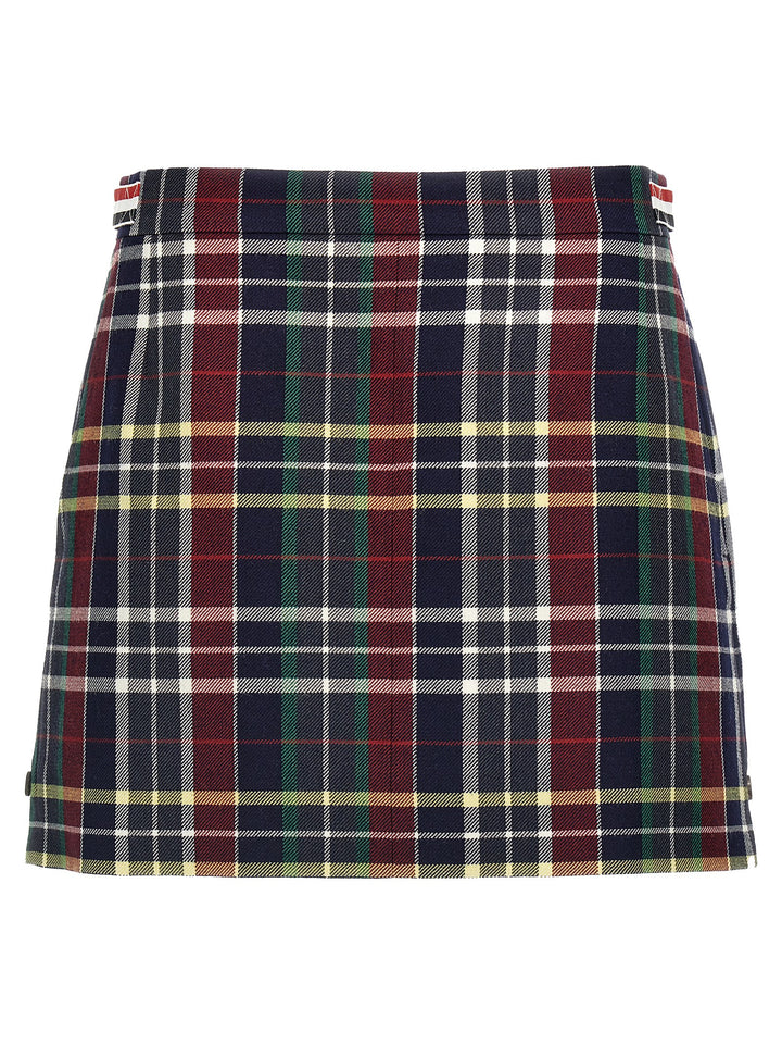 Tartan Twill Skirt Skirts Multicolor