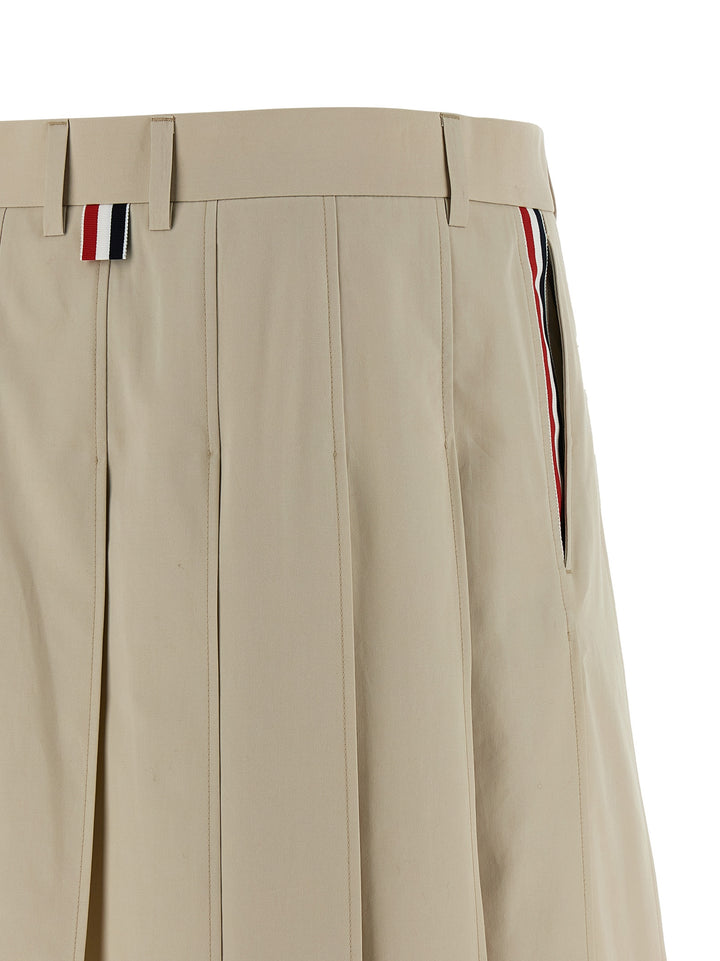 Thom Browne Pleated Skirt Skirts - Beige | 3b3a6e55624f423ec2cbe4b02e91118eeae84517
