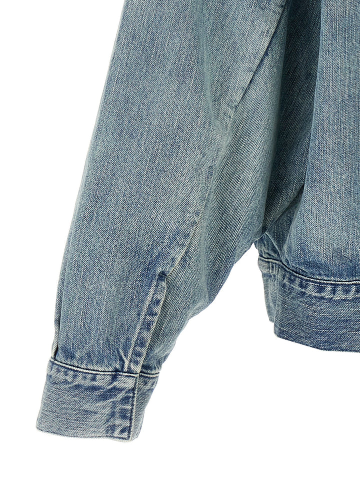 Fear Of God Denim Trucker Puffer Jackets - Blue | 539cb9ea0087d36af51de83b6899f1d7b5cd2357