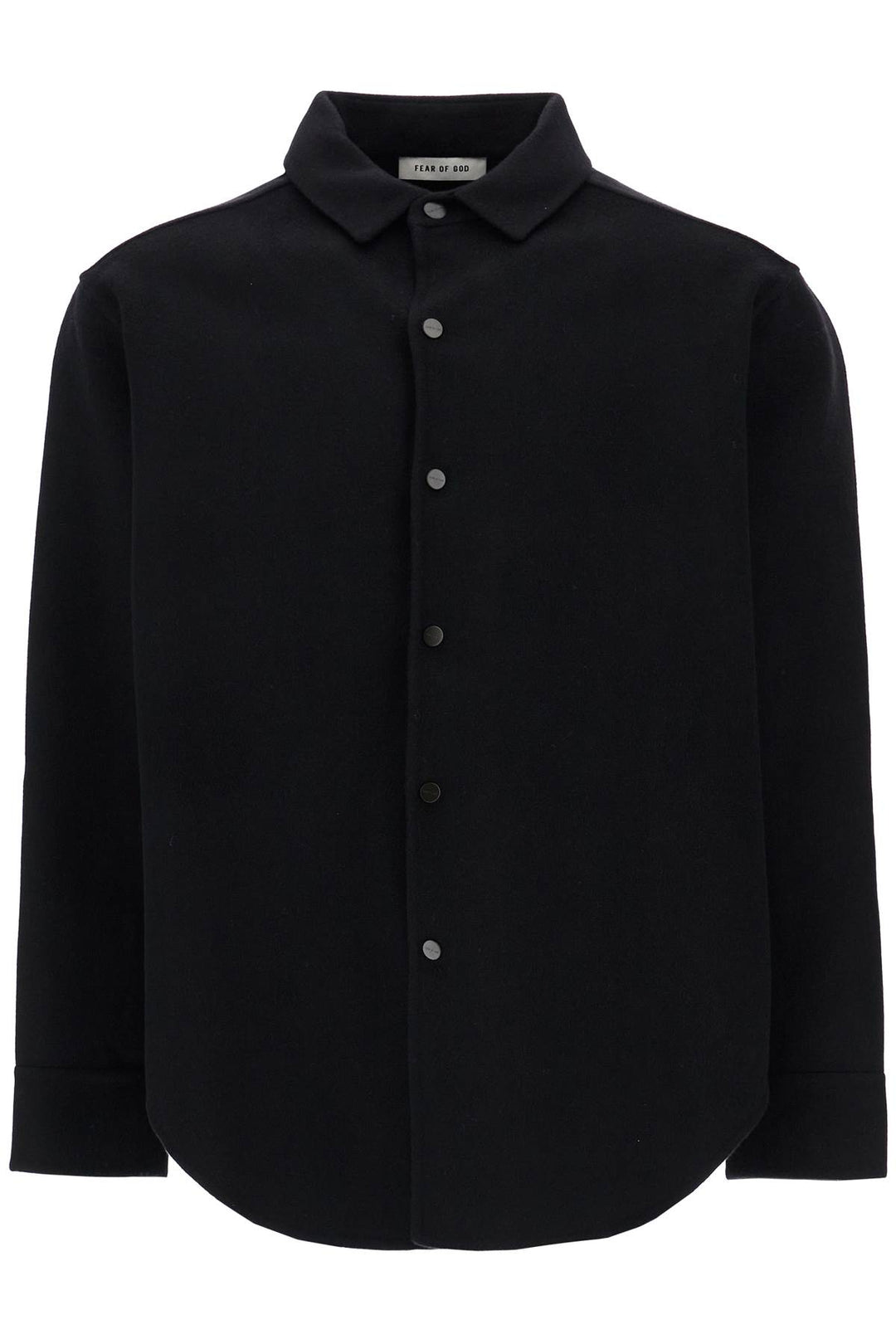 Oversized Virgin Wool Black Shirt