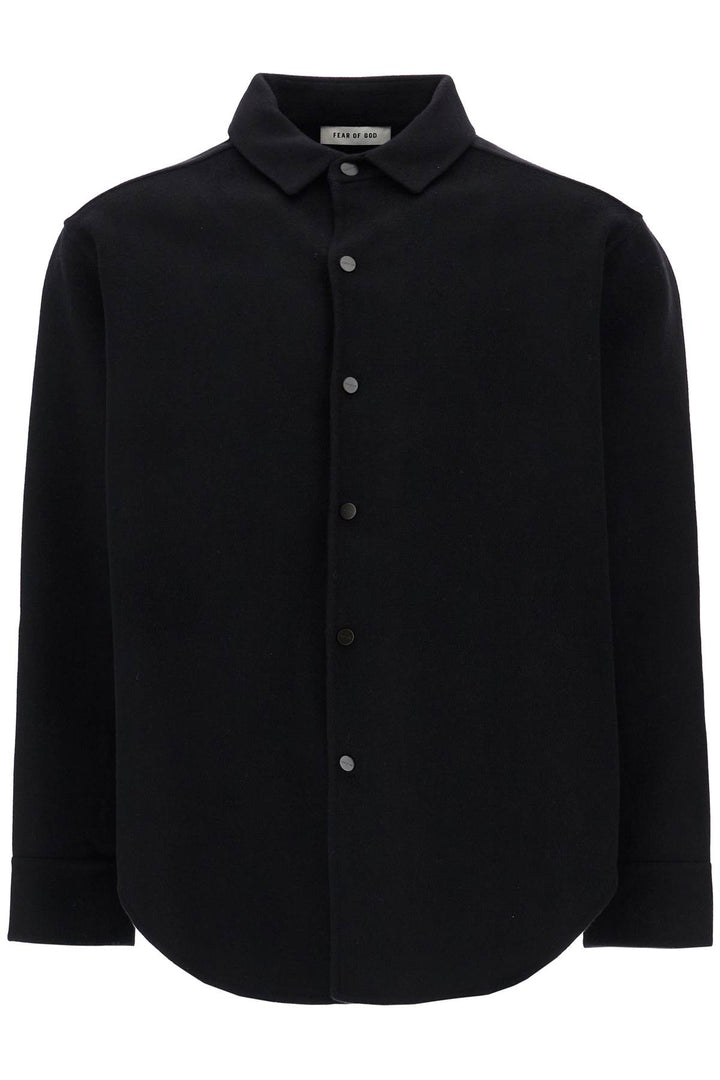 Oversized Virgin Wool Black Shirt