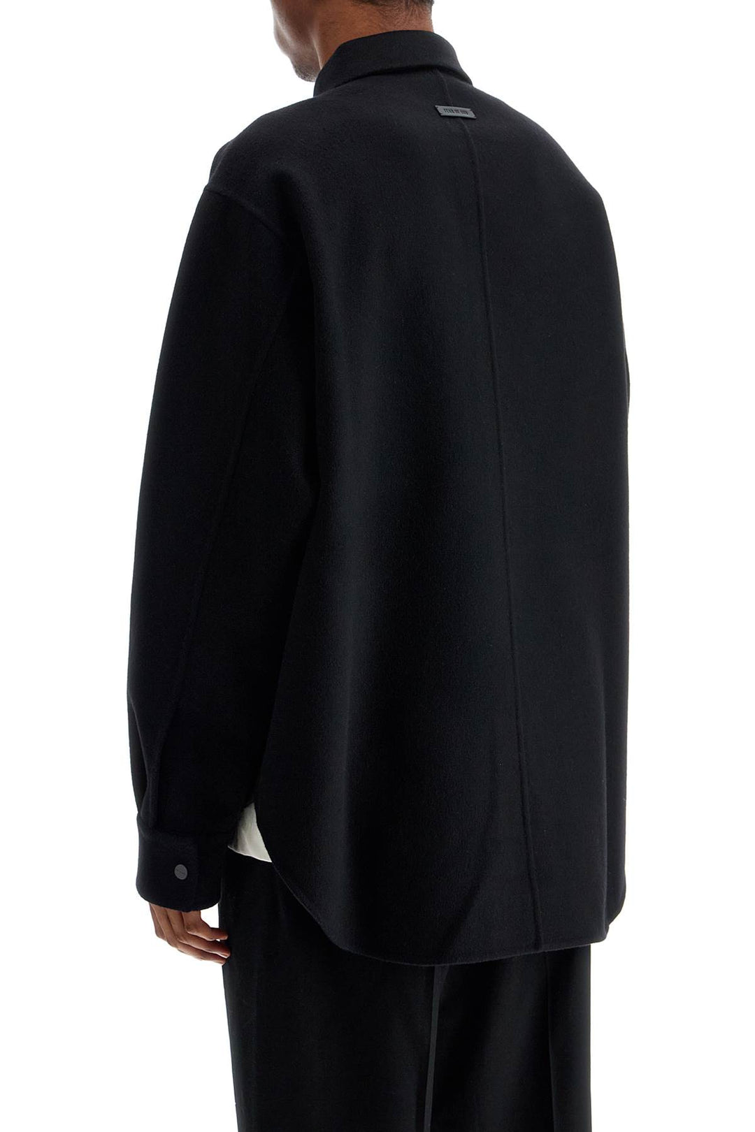 Oversized Virgin Wool Black Shirt