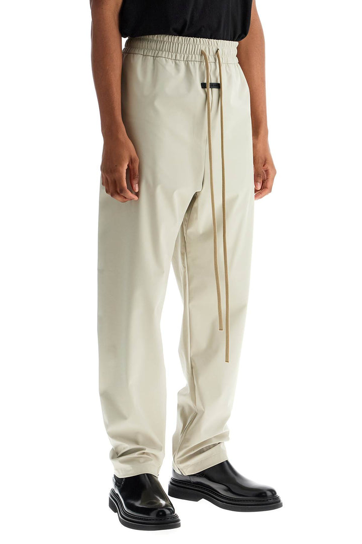 Wide Leg Nylon Track Pants In Cement