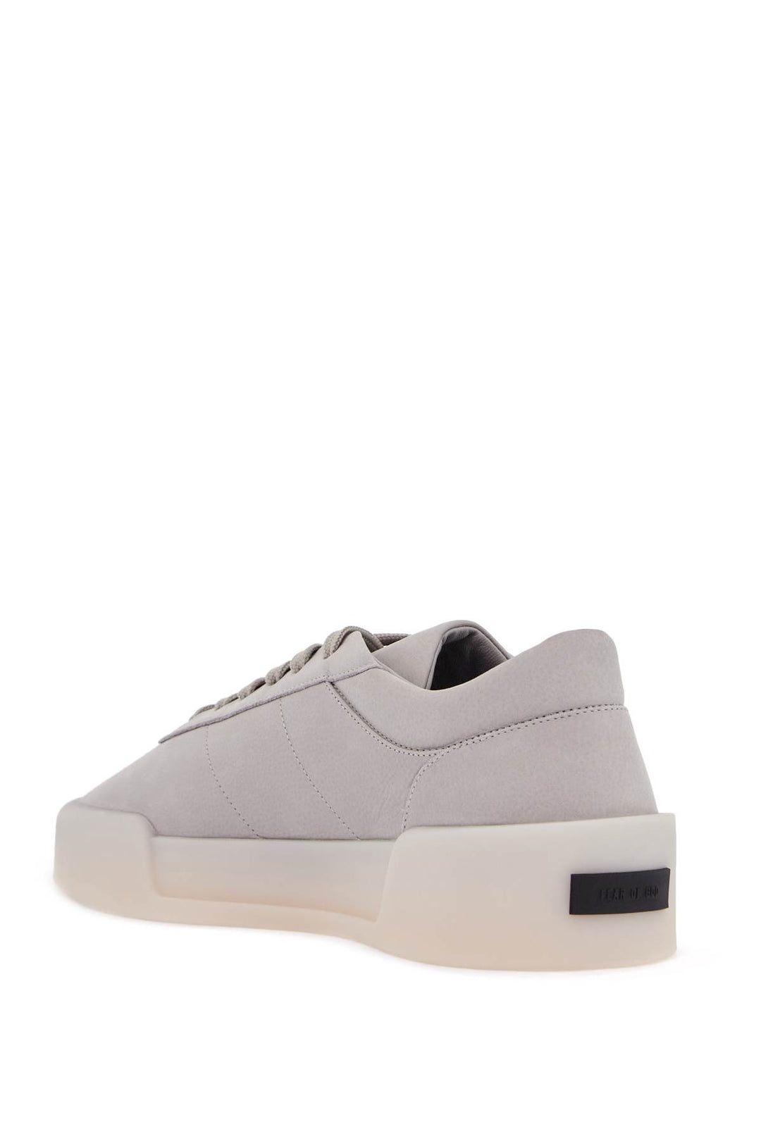 Low Top Sneakers Aerobic Light Gray Leather With Velcro Closure