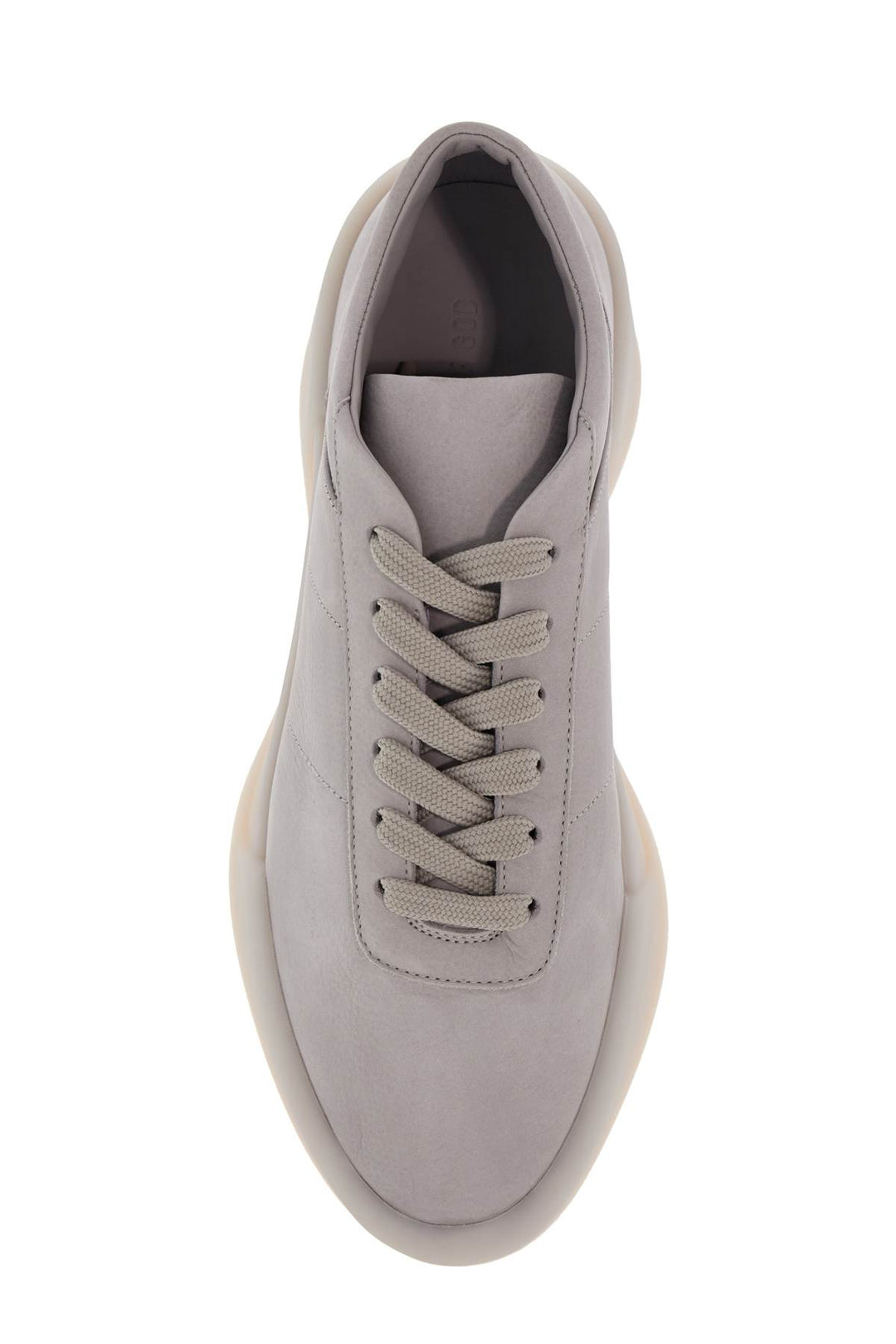 Low Top Sneakers Aerobic Light Gray Leather With Velcro Closure