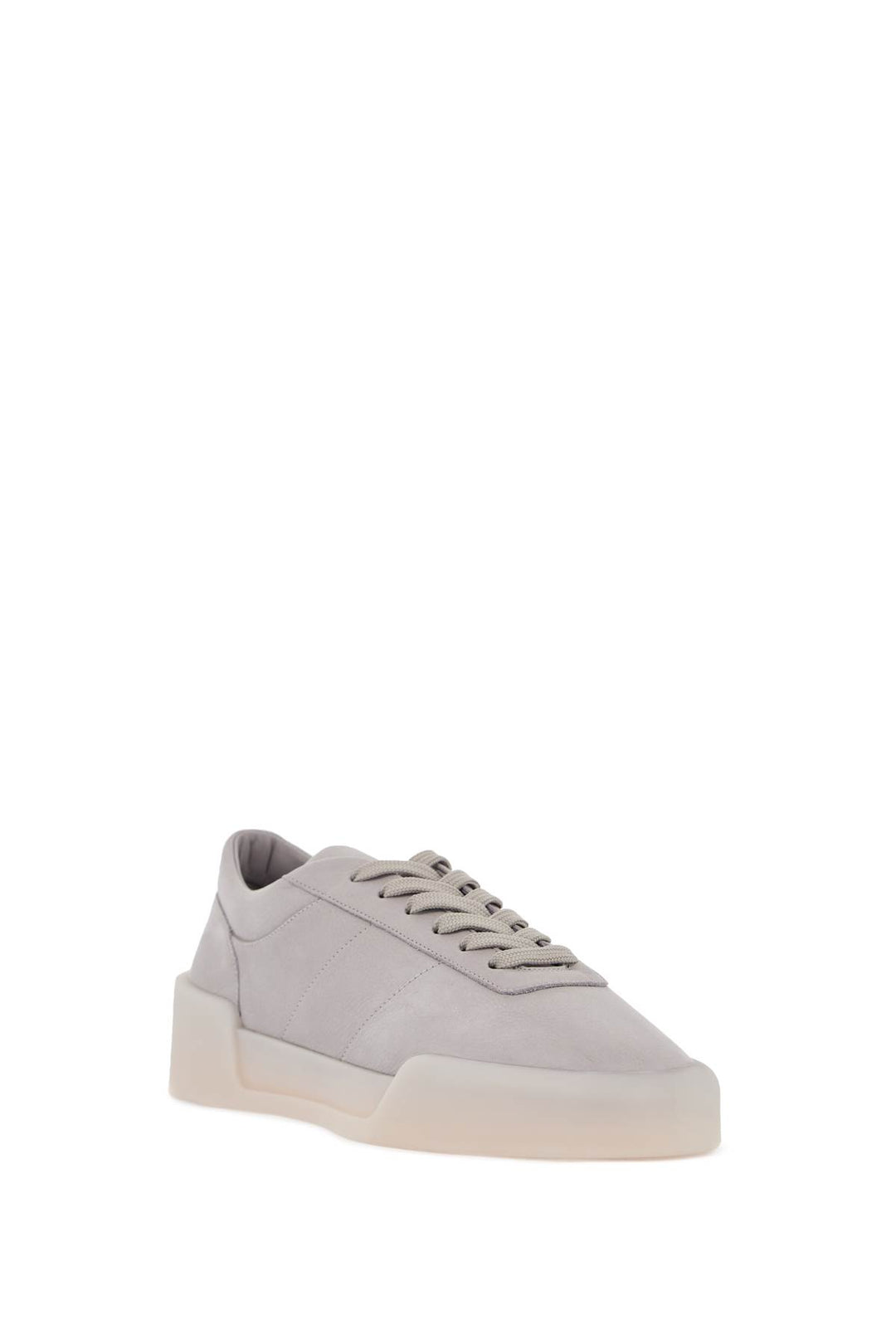 Low Top Sneakers Aerobic Light Gray Leather With Velcro Closure