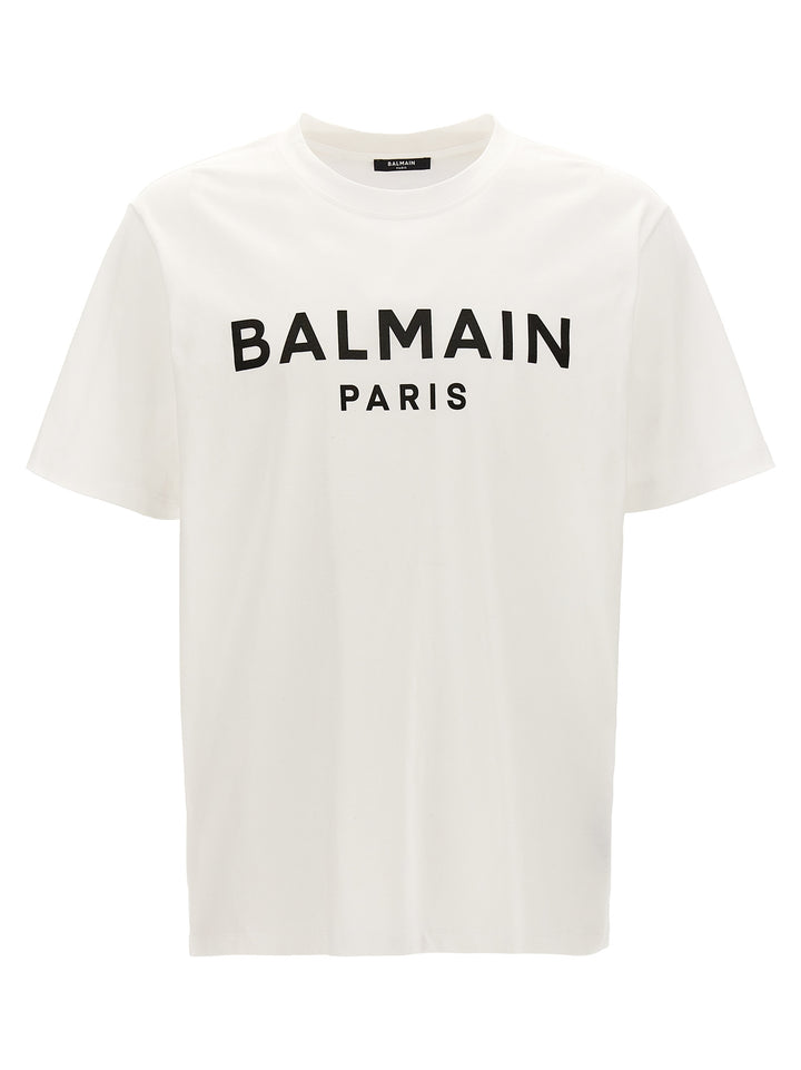 Balmain Logo Print T-shirt - White/Black | 765d27900e8ac267428106afdde107eda7ddd7a5