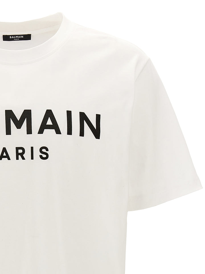 Balmain Logo Print T-shirt - White/Black | 67d53d0aca6d35564883046375055f686c8e504b
