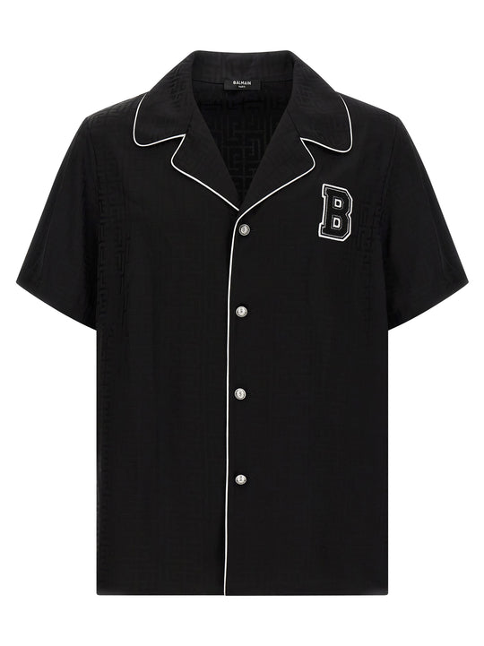 Balmain Varsity Shirt And Blouse Black