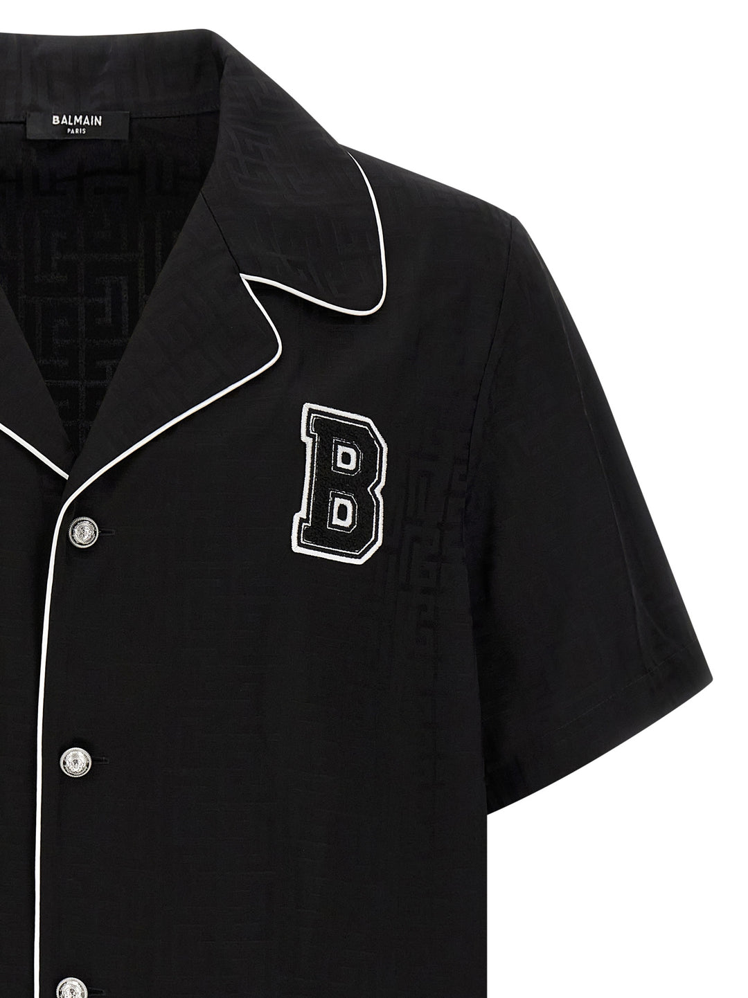 Balmain Balmain Varsity Shirt and Blouse - Black | 0f18f4a48057d3f89ecde235c26ab0a30c0f9e11