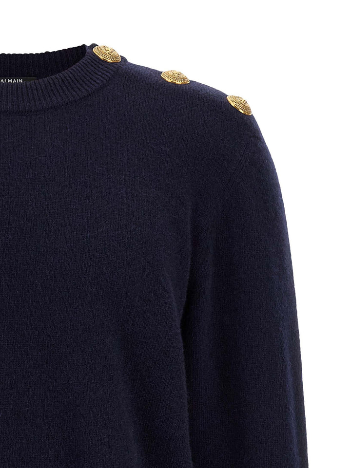 Balmain Leone Catena Sweaters and Cardigans - Blue | aa1c0a6e2e0b3bd50af622c41464fae3cde03174
