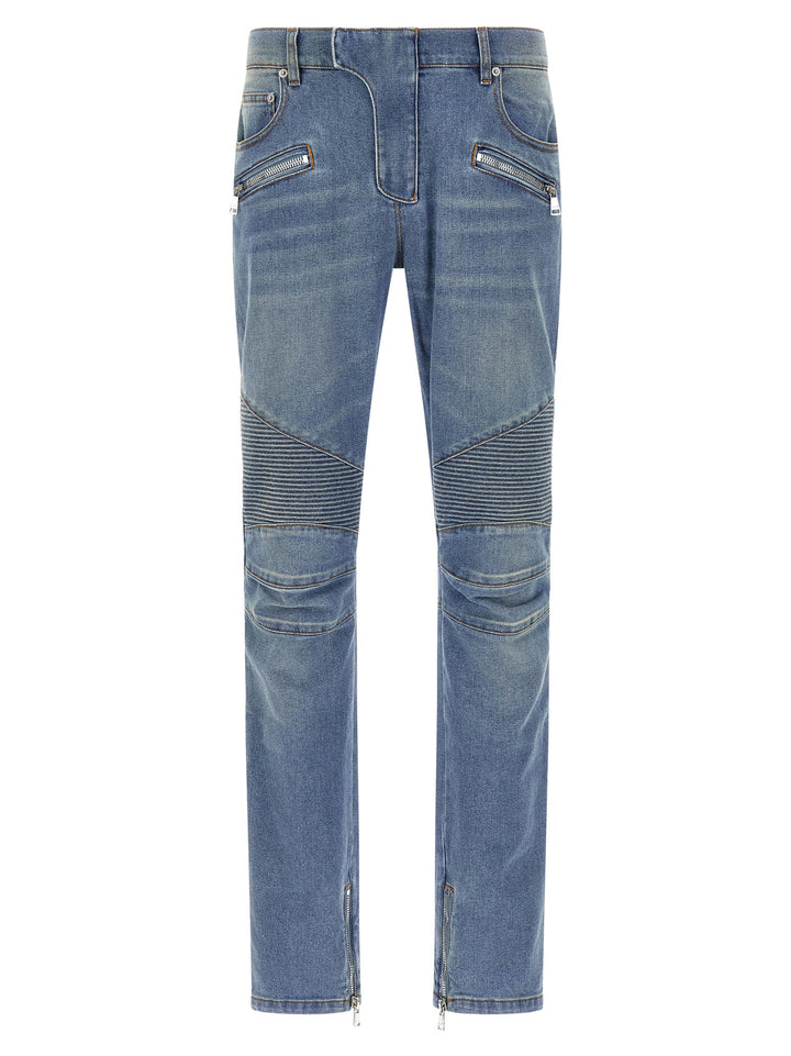 Balmain Biker Jeans - Blue | b87da83f8bb212e8aa2e106e4f07c5f70560ce66