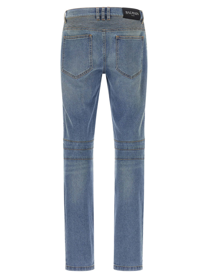 Balmain Biker Jeans - Blue | 91e5d064ef701a274116741bdd7690914e38887b