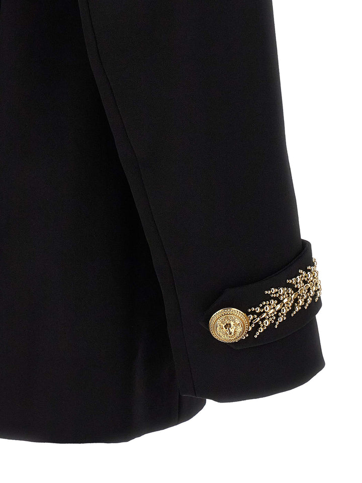 Balmain Leaf Embroidery Blazer - Black | e40dea8dbaaa0aa7acf3ab651b2a22de5c975e1f