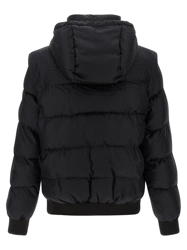 Balmain Monogram Pb Labirinto Puffer Jackets - Black | a4b6ed19cdbcaa77c64bc316ee0be5be1053367d
