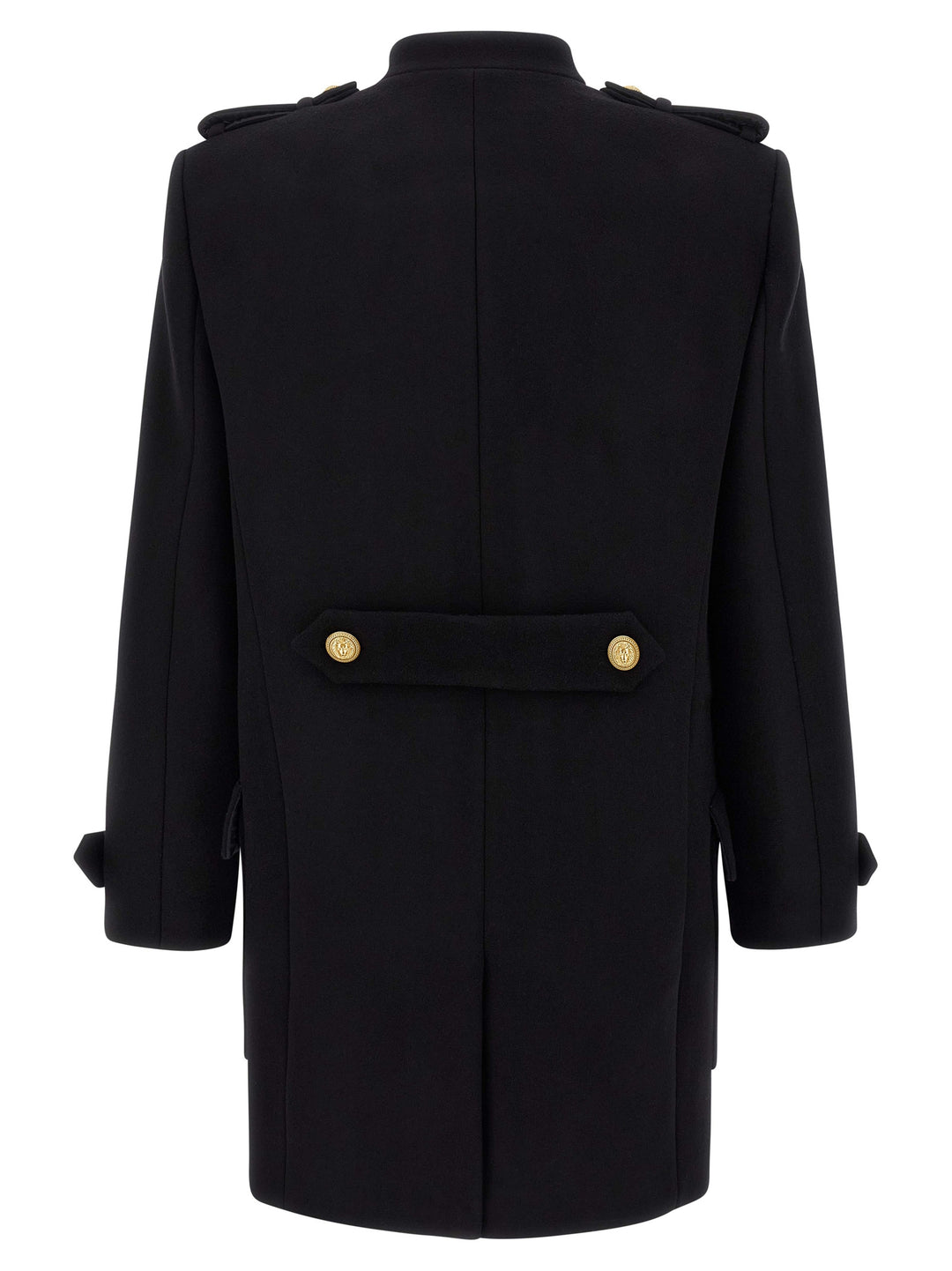 Balmain Removable Plastron Coat Coats and Trench Coats - Black | 7a9dea3c8dbad4dc7bea8d00aa9a6bc96d6d4545