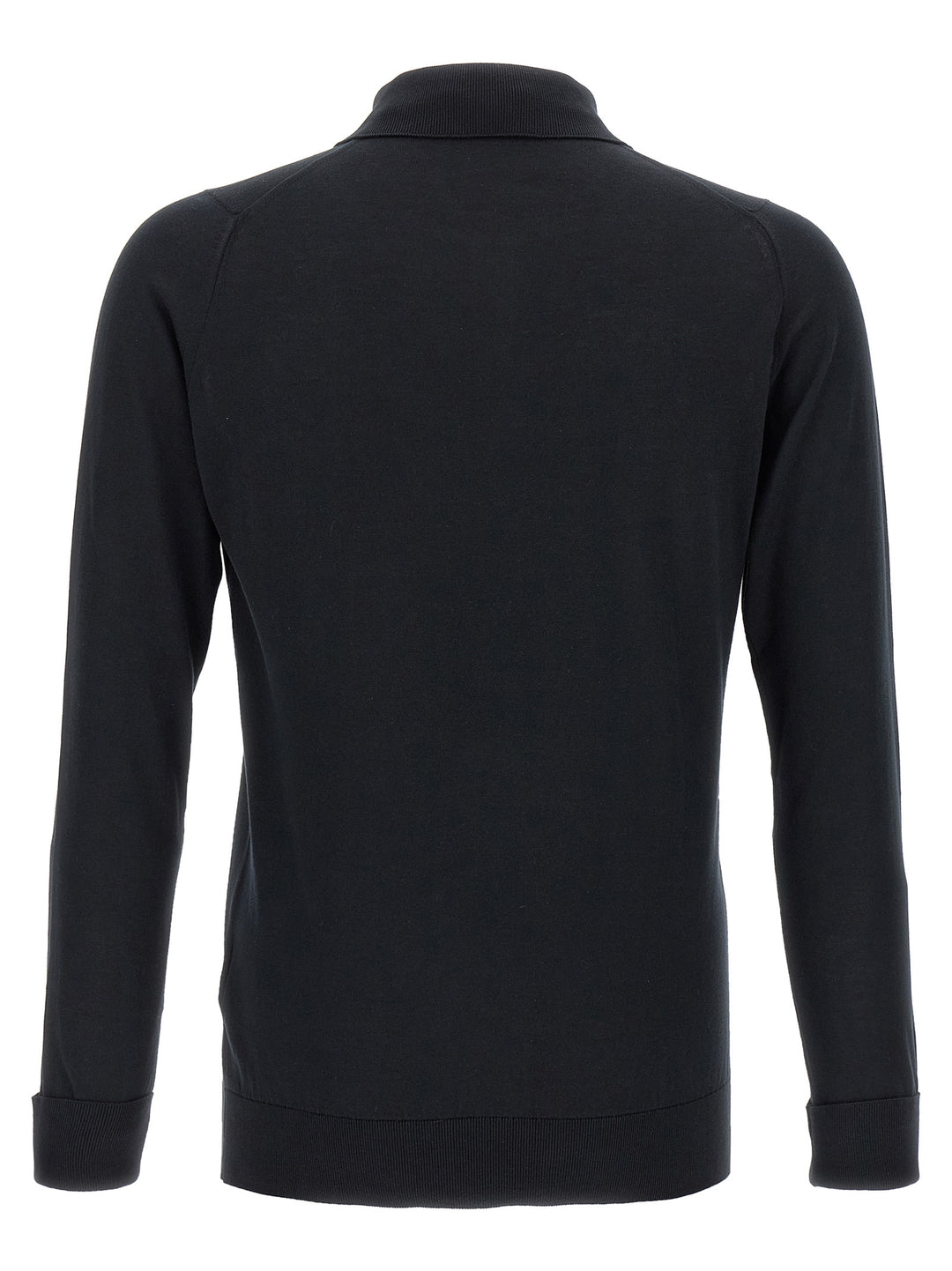 John Smedley Finchley Polo - Black | 494487d2b7afc2781bd3969849abb61d99f412a0