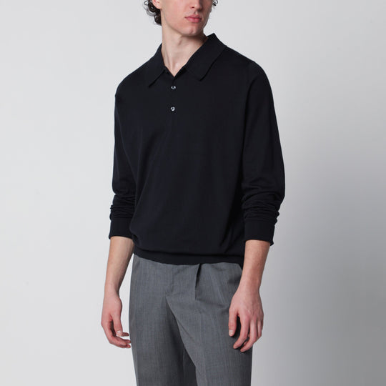 Navy Blue Finchley Polo In Cotton