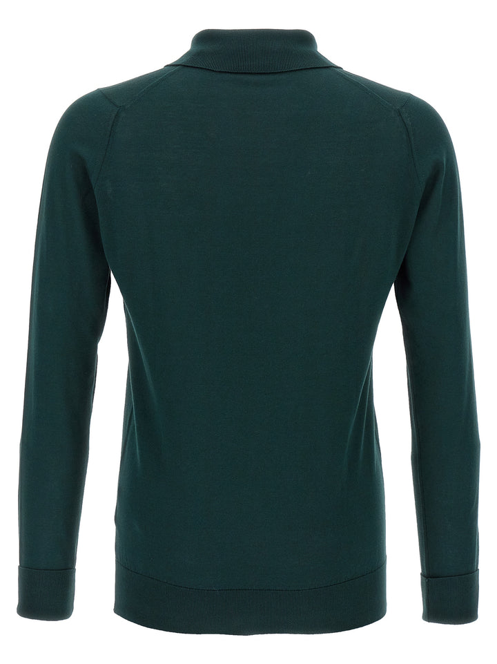 John Smedley Finchley Polo - Green | 553d9b747894367e654369546527583416672c5b