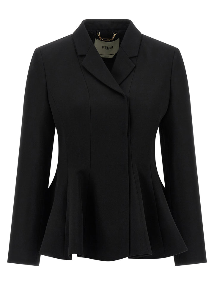 Fendi Grain De Poudre BlazerS - Black | 21190e504170a964588619ceb8fc0f8f53bf952f