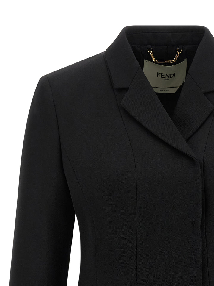 Fendi Grain De Poudre BlazerS - Black | dcb18731bd8b344fc7cfc259033545a7d23f305b