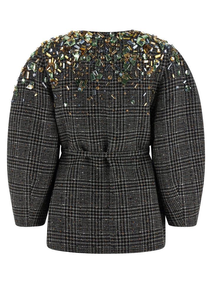 Fendi Tweed Jacket Puffer Jackets - Gray | bbf71bb1d8304467a13872d7894e101c051da33e